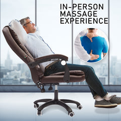 La Bella Espresso Massage Vibration Ergonomic Executive Office Chair