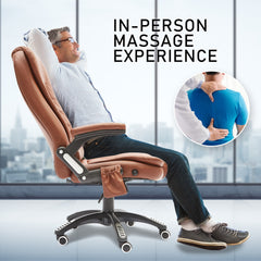 La Bella Espresso Massage 8 Point Vibration Heated Ergonomic Executive Office Chair