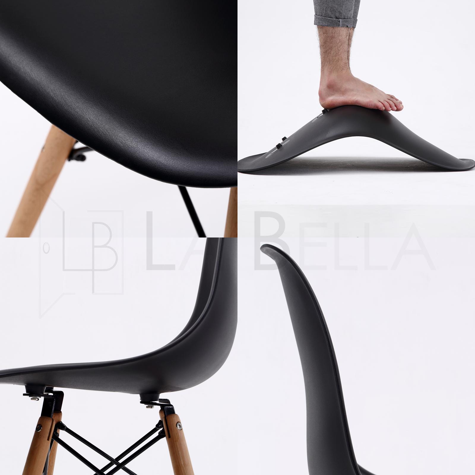 La Bella 4 Set Black Retro Dining Cafe Chair DSW PP