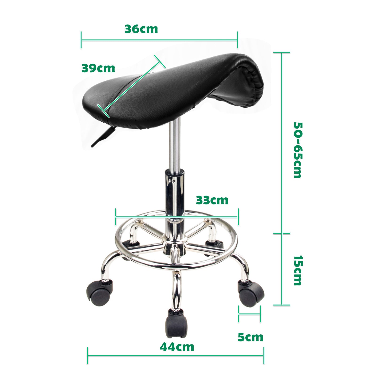 Forever Beauty 4 Set Black Salon Barber Stool Swivel Saddle Type