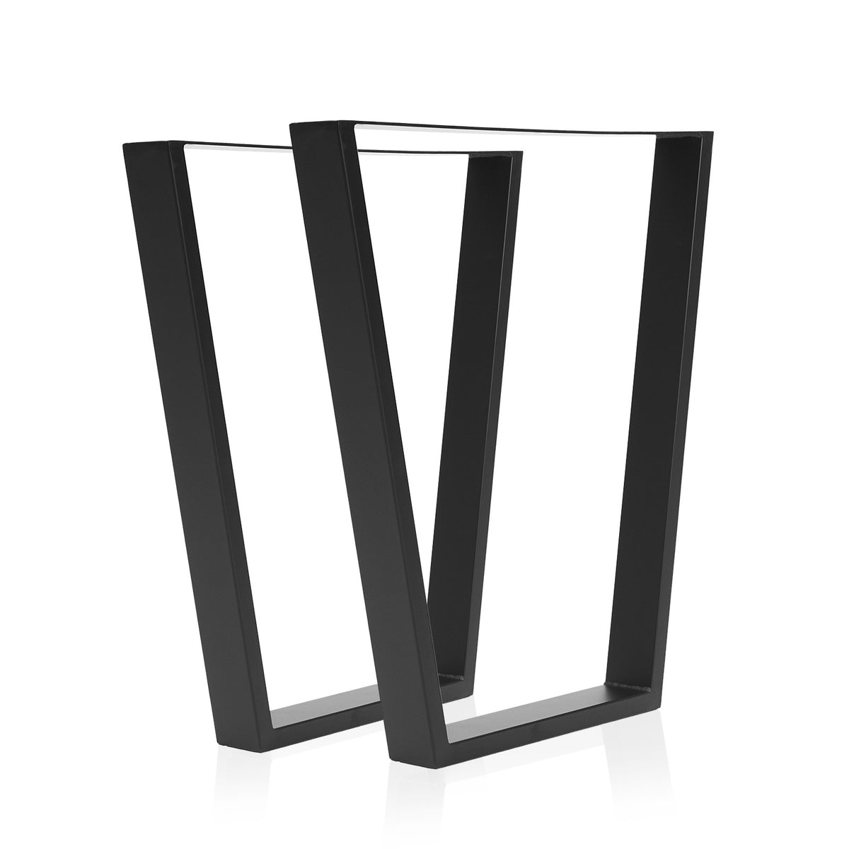 La Bella 2 Set 65 x 40 x 71cm Black Coffee Dining Table Legs Bench Trapezium DIY Steel Metal