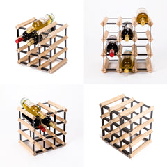 La Bella 12 Bottle Timber Wine Rack Storage Cellar Organiser