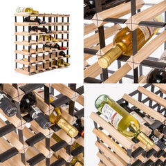 La Bella 42 Bottle Timber Wine Rack Storage Cellar Organiser