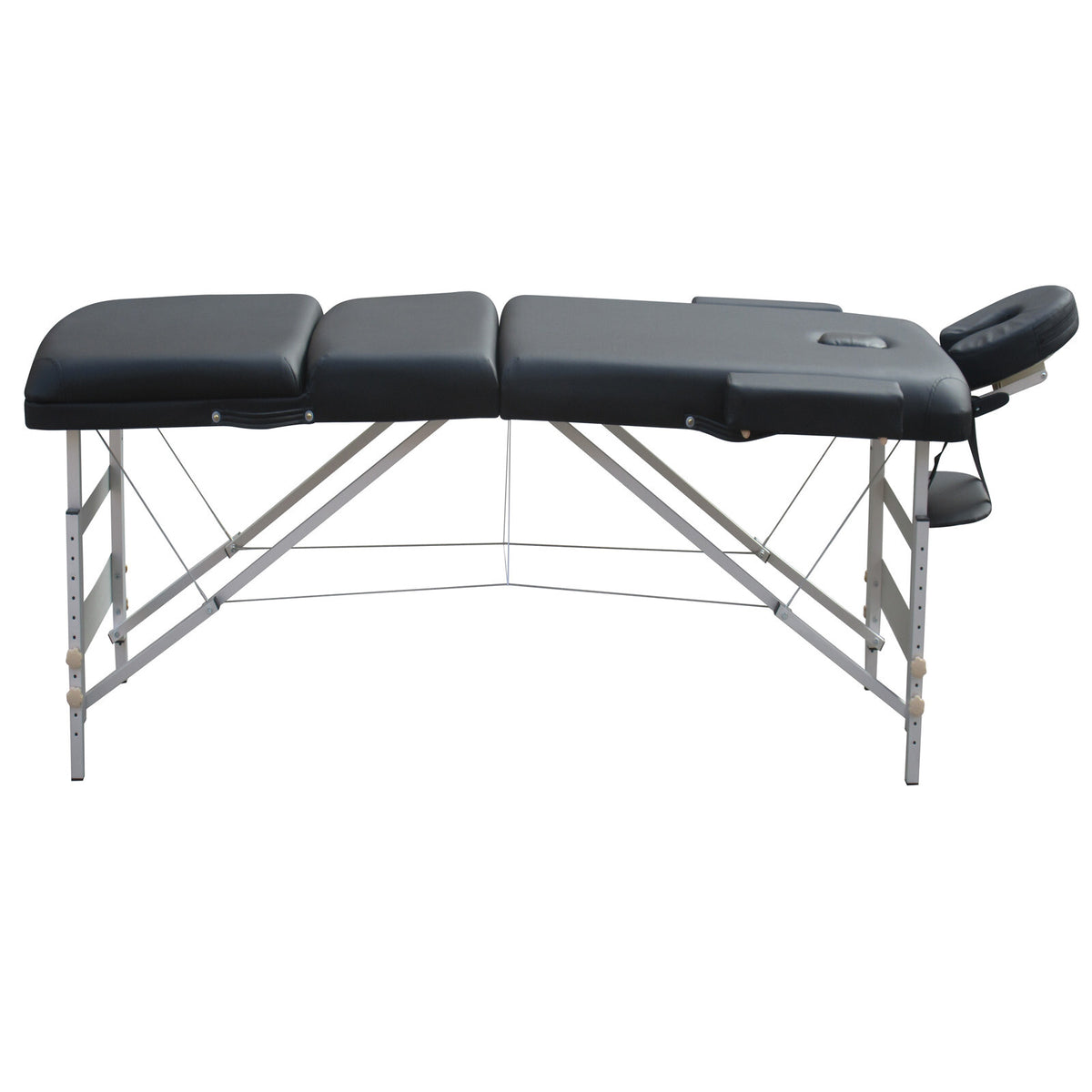 3 Fold Portable Aluminium Massage Table Massage Bed Beauty Therapy Black