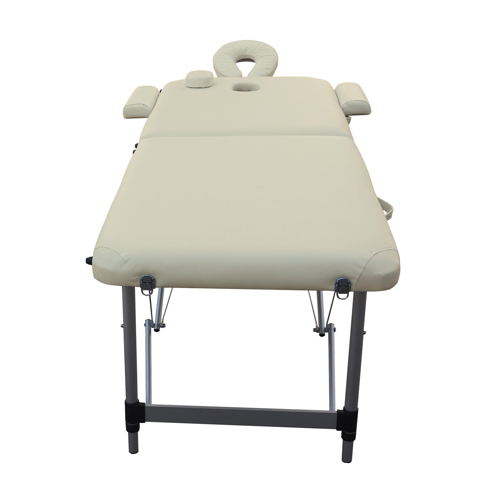 2 Fold Portable Aluminium Massage Table Massage Bed Beauty Therapy Beige