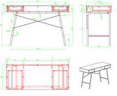 YES4HOMES Computer Desk, Sturdy Home Office Gaming Desk for Laptop, Modern Simple Style Writing Table, Multipurpose Workstation