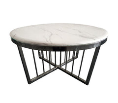 Salina Coffee Table - Marble - 95cm Black