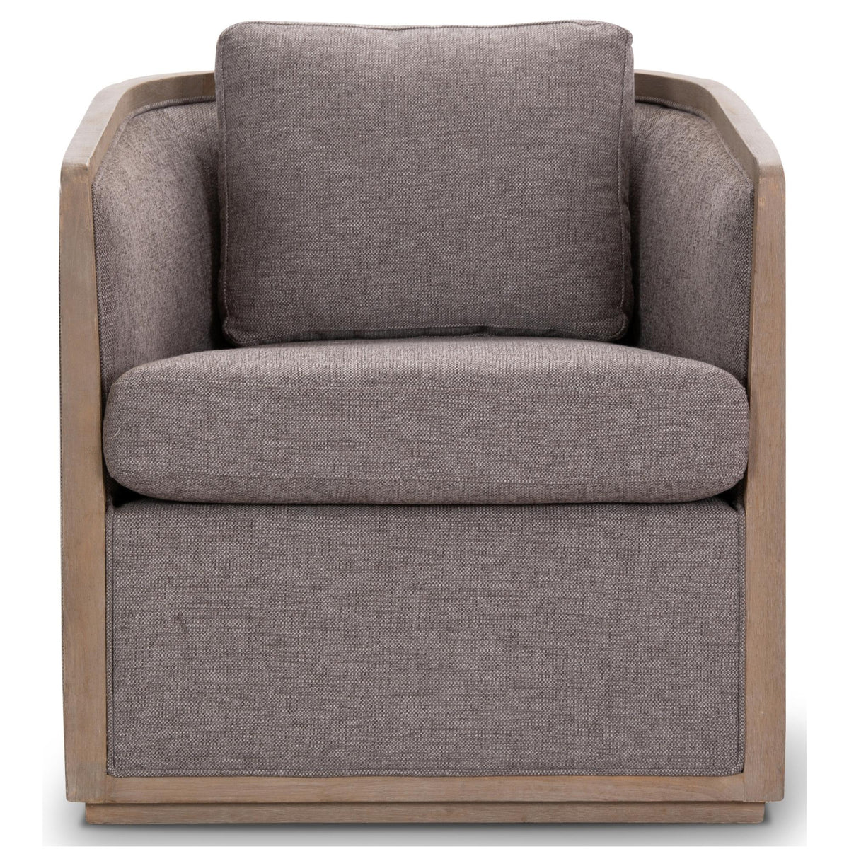 Moonlight Pine Fabric Club Armchair Executive Sofa Tub Chair - Grey.