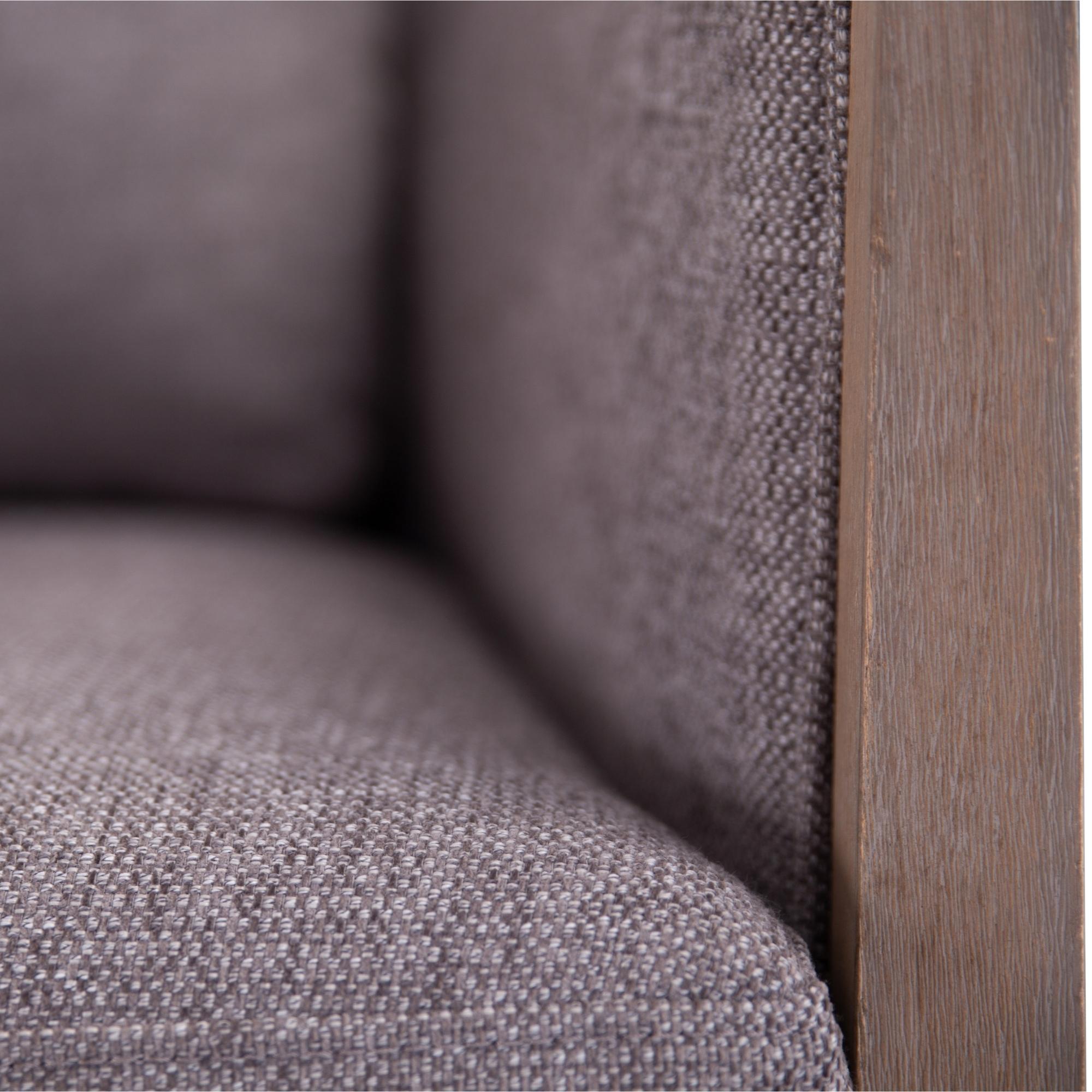 Moonlight Pine Fabric Club Armchair Executive Sofa Tub Chair - Grey.