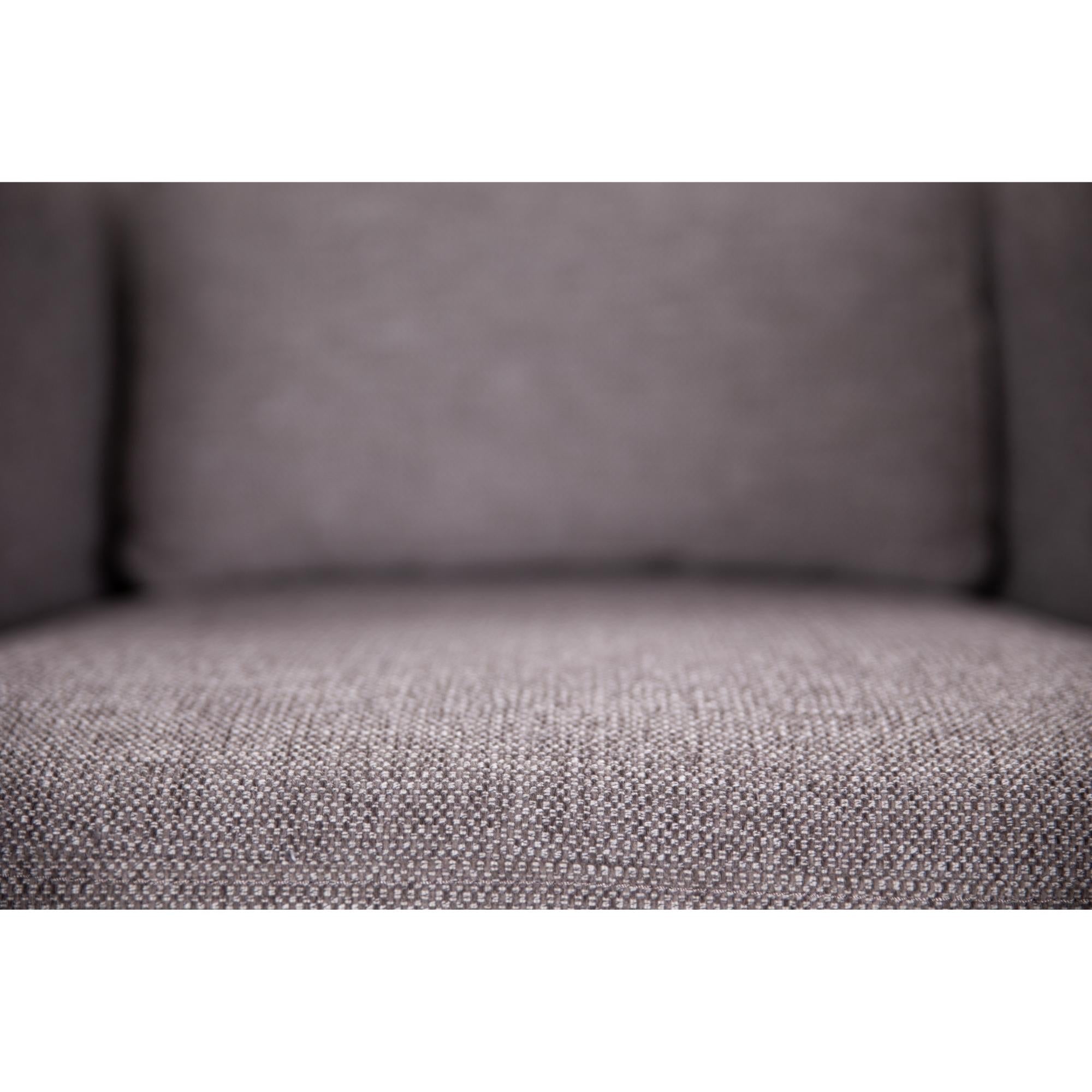 Moonlight Pine Fabric Club Armchair Executive Sofa Tub Chair - Grey.