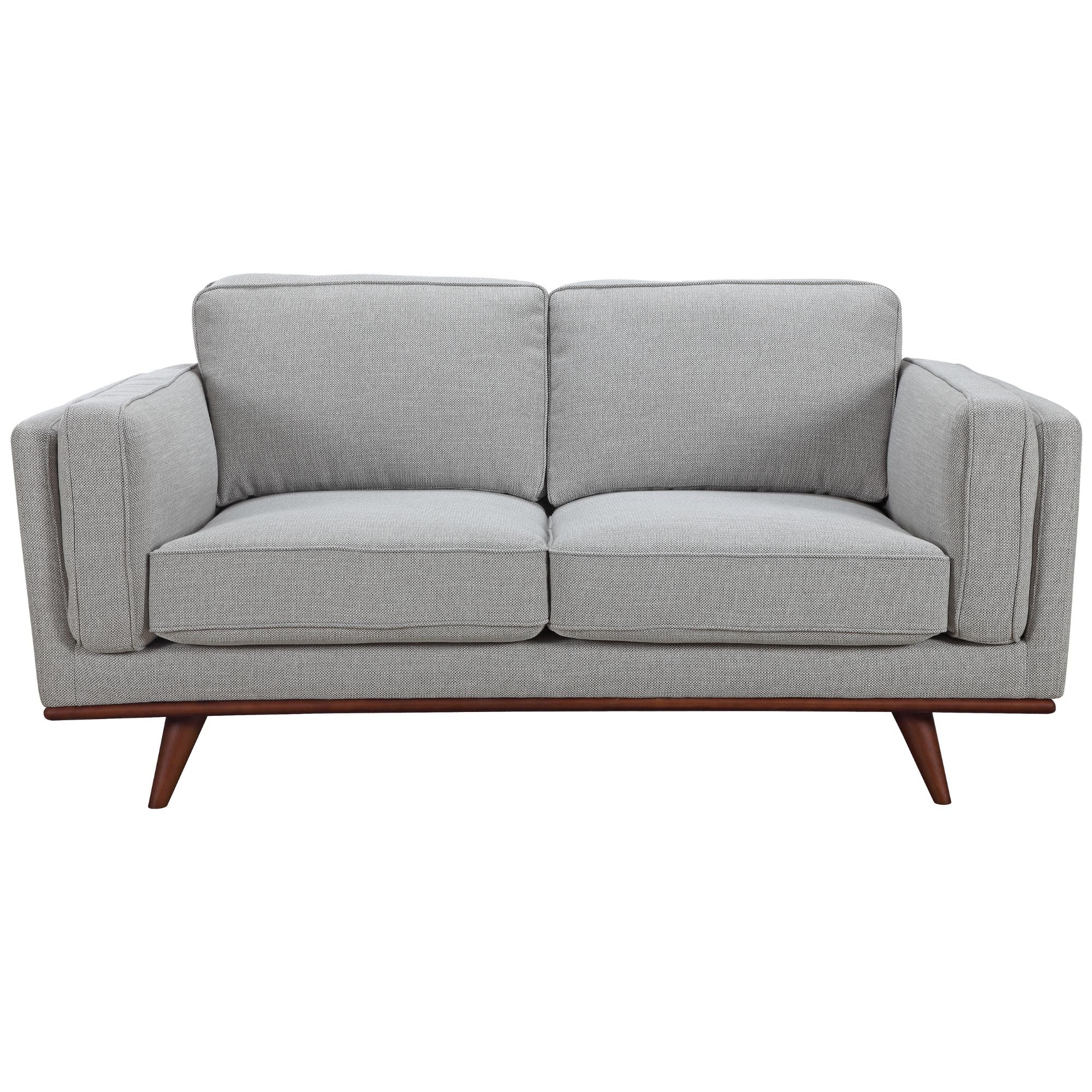 Petalsoft 2 Seater Sofa Fabric Uplholstered Lounge Couch - Grey.