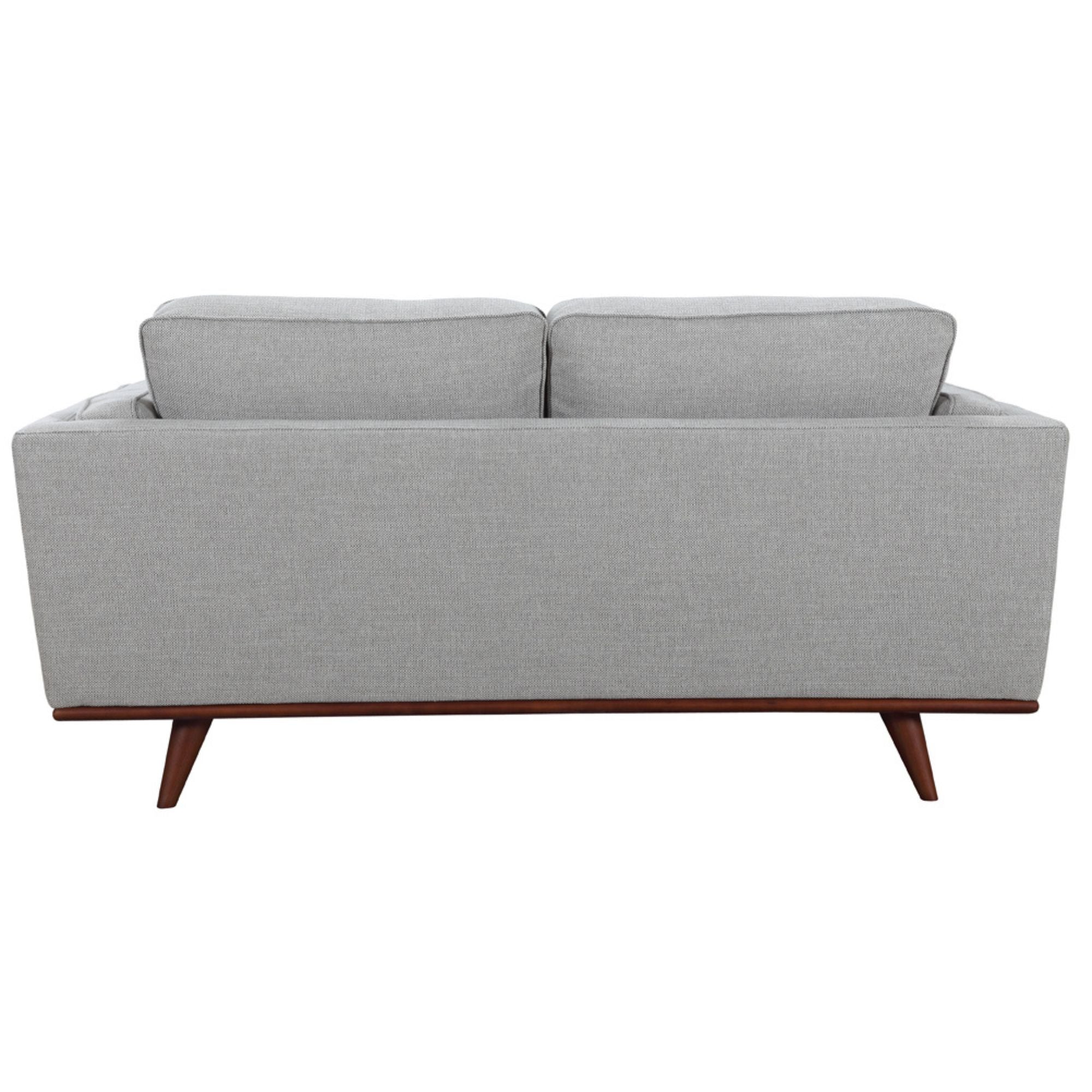 Petalsoft 2 Seater Sofa Fabric Uplholstered Lounge Couch - Grey.