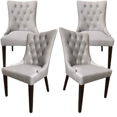 Florence  Set of 4 Fabric Dining Chair French Provincial Solid Timber Wood