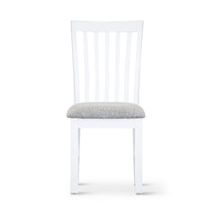 Laelia Dining Chair Set of 4 Solid Acacia Timber Wood Coastal Furniture - White