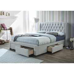 Honeydew Queen Size Bed Frame Timber Mattress Base With Storage Drawers - Beige