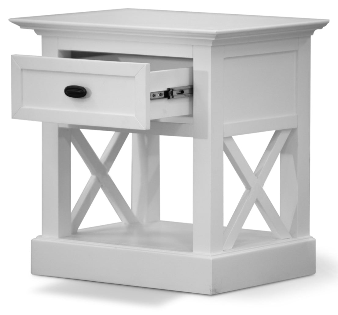Beechworth Bedside Tables 1 Drawer Storage Cabinet Shelf Side End Table - Grey