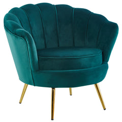 Bloomer Velvet Fabric Accent Sofa Love Chair - Green.