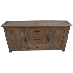 Aksa Buffet Table 175cm 2 Door 3 Drawer Solid Mango Timber Wood