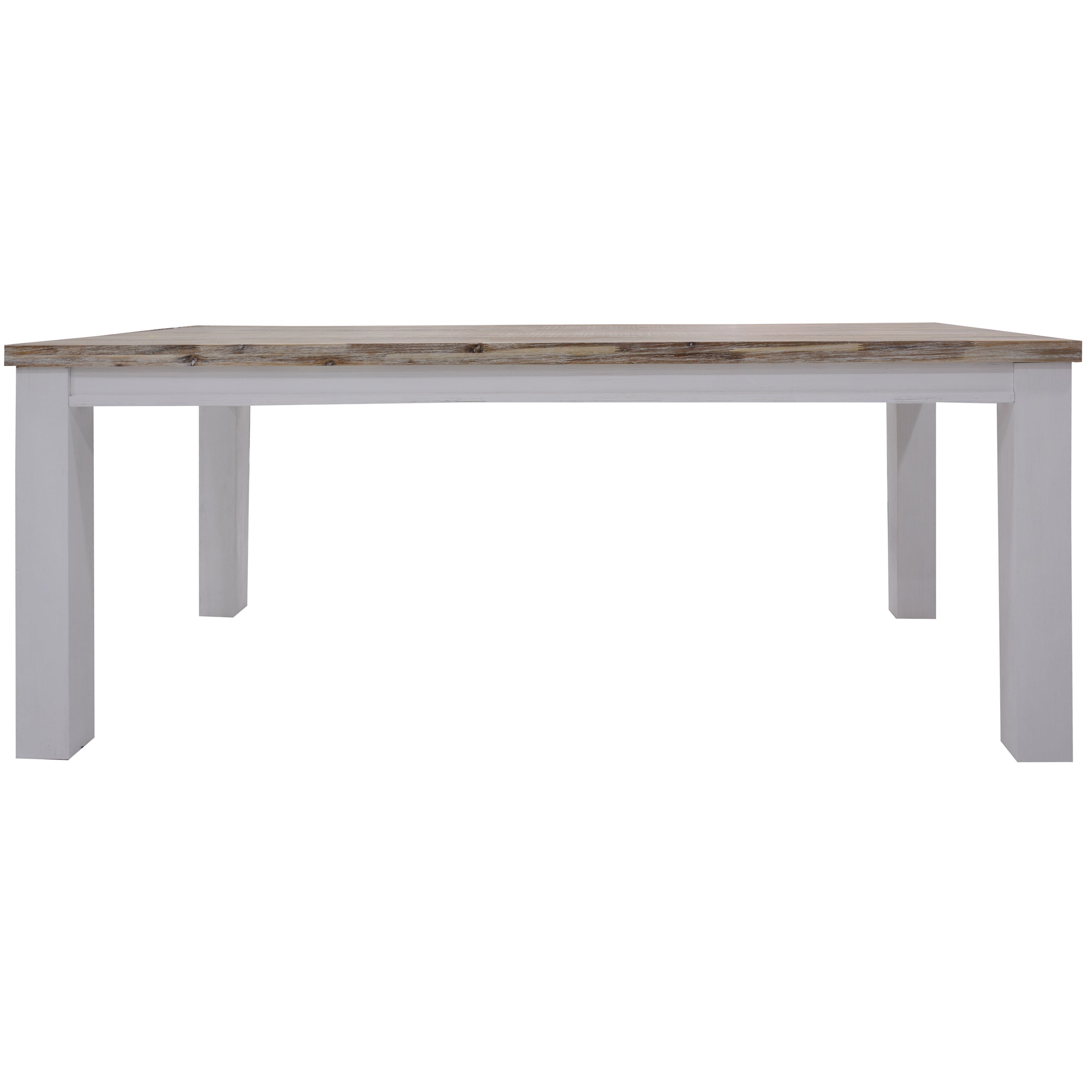 Plumeria Dining Table 190cm Solid Acacia Wood Home Dinner Furniture -White Brush