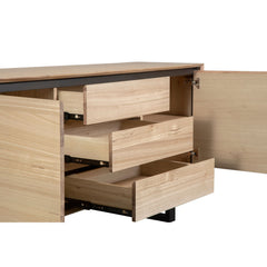 Aconite Buffet Table 180cm 2 Door 3 Drawer Solid Messmate Timber Wood - Natural