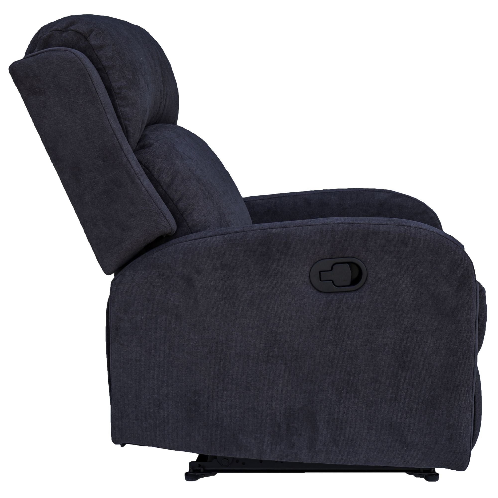 Maxcomfy Fabric Manual Recliner Lounge Arm Chair - Dark Grey