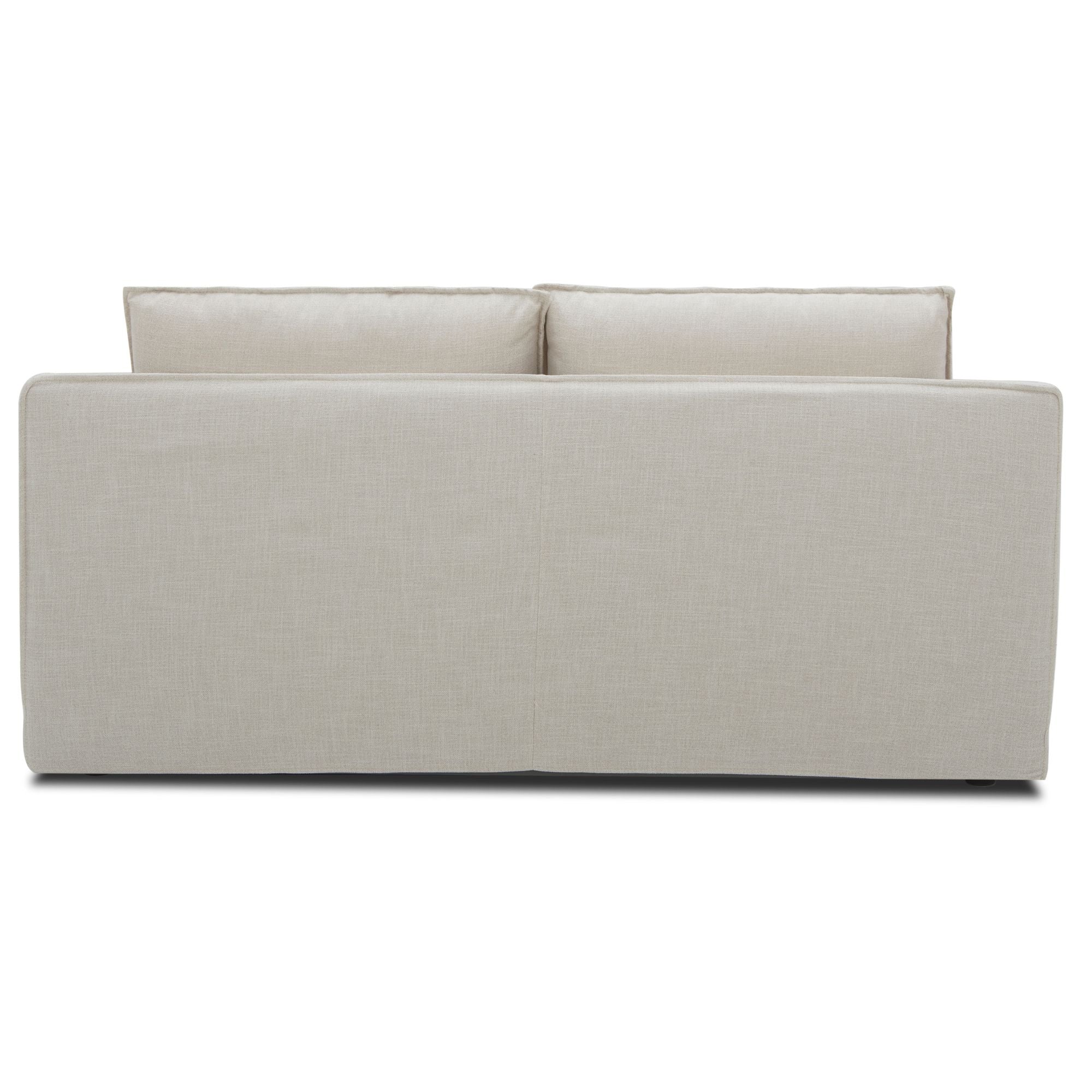 Plushy 2 Seater Sofa Fabric Uplholstered Lounge Couch - Stone.