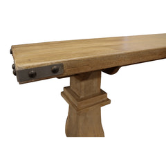 Gloriosa Console Entry Hallway Table 160cm Pedestal Mango Wood - Honey Wash