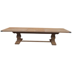 Gloriosa Dining Table 258-348cm Extendable Pedestal Mango Wood - Honey Wash
