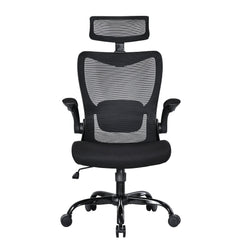 MONA Ergonomic High Back Flipped Armrest Task Chair In Black