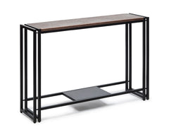 Sleek Hallway Console Table with Copper Textured Top