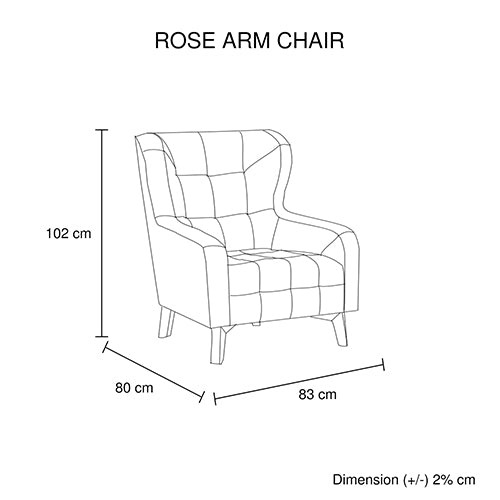 Armchair High back Lounge Accent Chair Designer Printed Fabric with Wooden Leg.