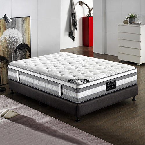 Mattress Euro Top King Single Size Pocket Spring Coil with Knitted Fabric Medium Firm 34cm Thick