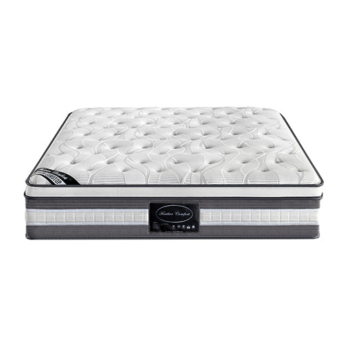 Mattress Euro Top Queen Size Pocket Spring Coil with Knitted Fabric Medium Firm 34cm Thick.