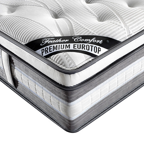 Mattress Euro Top Queen Size Pocket Spring Coil with Knitted Fabric Medium Firm 34cm Thick.