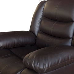 Single Seater Recliner Sofa Chair In Faux Leather Lounge Couch Armchair in Brown.