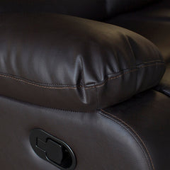Single Seater Recliner Sofa Chair In Faux Leather Lounge Couch Armchair in Brown.