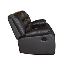 2 Seater Recliner Sofa In Faux Leather Lounge Couch in Brown.