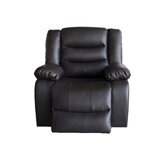 3+2+1 Seater Recliner Sofa In Faux Leather Lounge Couch in Brown.