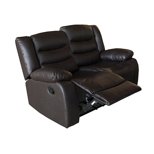 3+2+1 Seater Recliner Sofa In Faux Leather Lounge Couch in Brown.