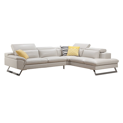 5 Seater Lounge Cream Colour Leatherette Corner Sofa Couch with Chaise.