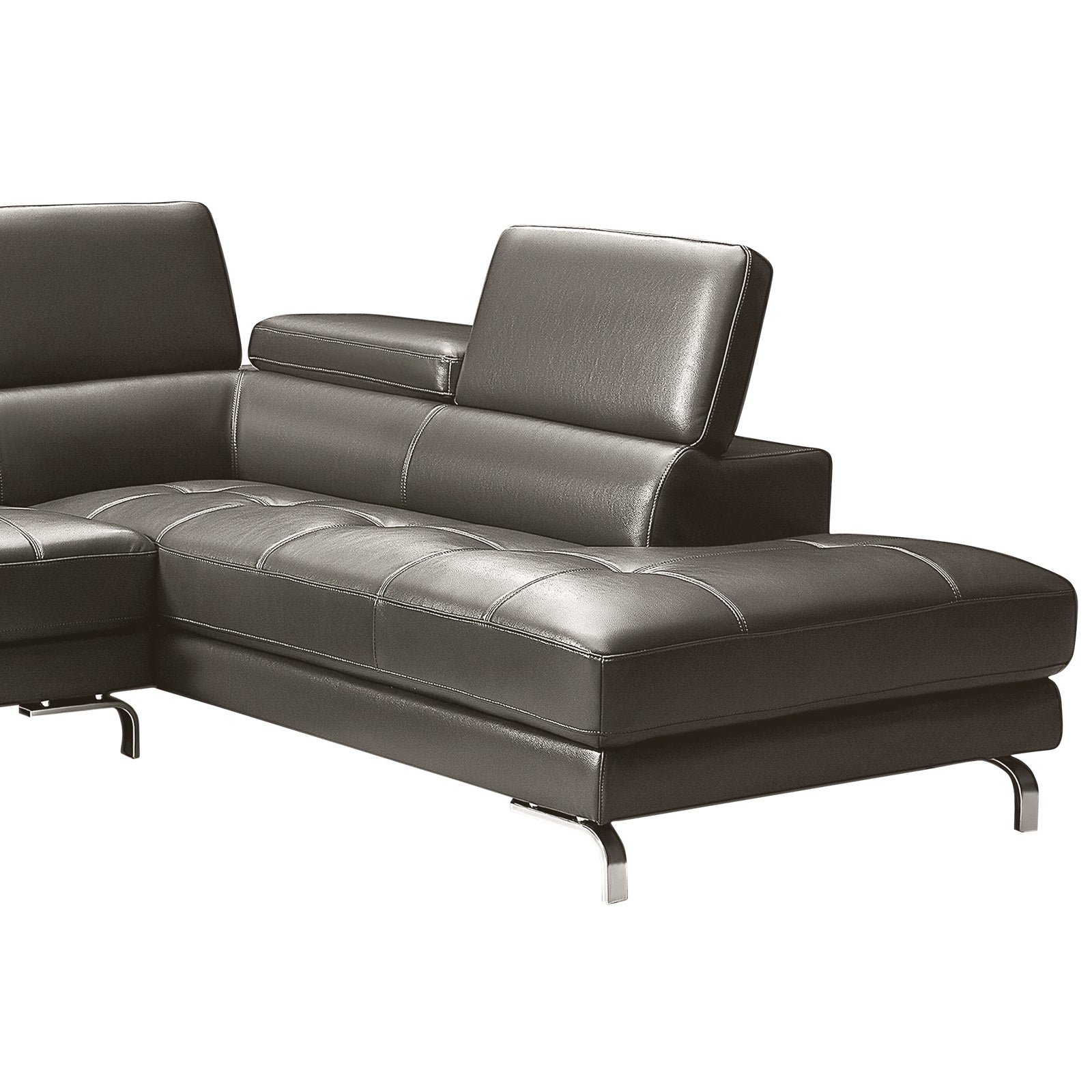 Vienna Sofa Faux Leather 5 Seater Grey