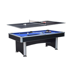 JXY 7FT MDF 3IN1 Pool Table/Table Tennis Table/Dining Table-Black