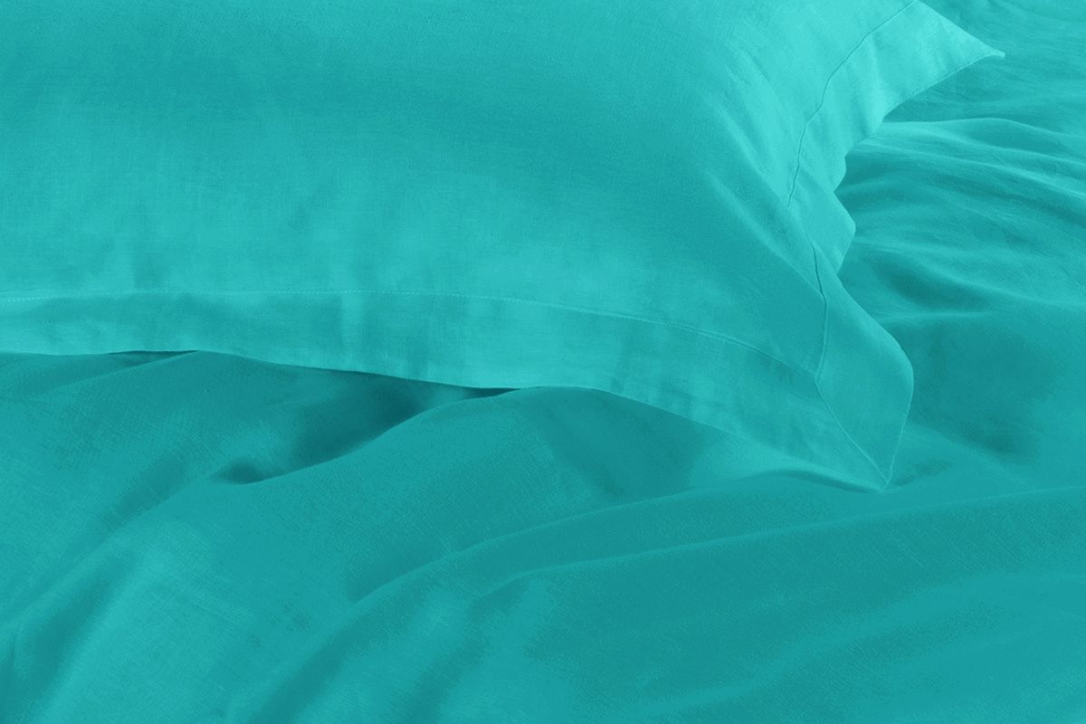1000TC Tailored Double Size Teal Duvet Doona Quilt Cover Set