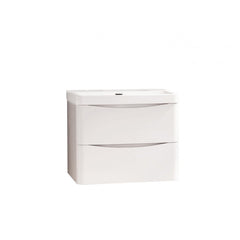 Ancona wall hung bathroom vanity 600mm Gloss White