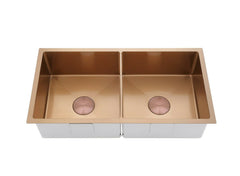 2022 Brushed Copper Rose gold stainless steel 304 double bowl kitchen sink