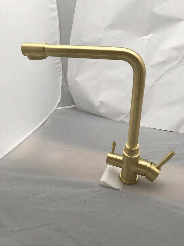 2023 Brushed Gold 3 Way Pure drinking filter Kitchen tap stainless steel PVD plated