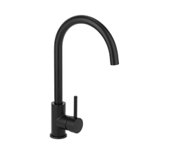 2023 Matte Black Goose neck Swivel Kitchen tap stainless steel PVD plated