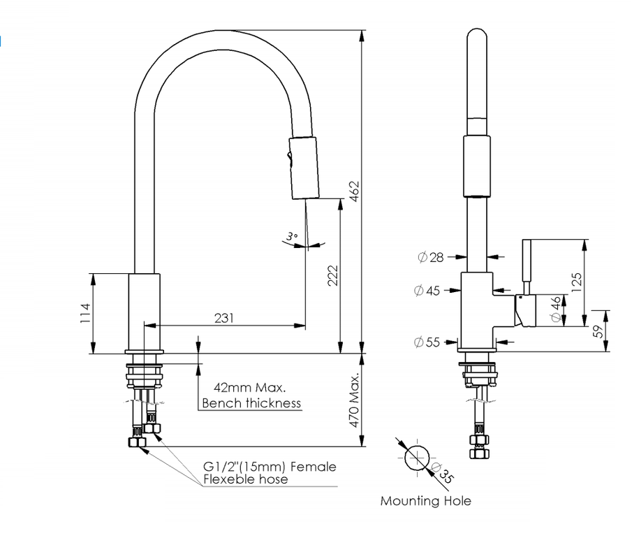 2023 Brushed Brass Gold pull out with spray function spring kitchen mixer tap faucet Stainless steel Made PVD plated