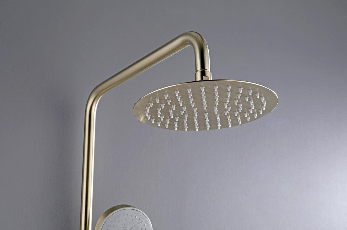 2023 Brushed Brass Gold Stainless Steel 304 made shower set with diverter 200 mm head sprayer hand held head