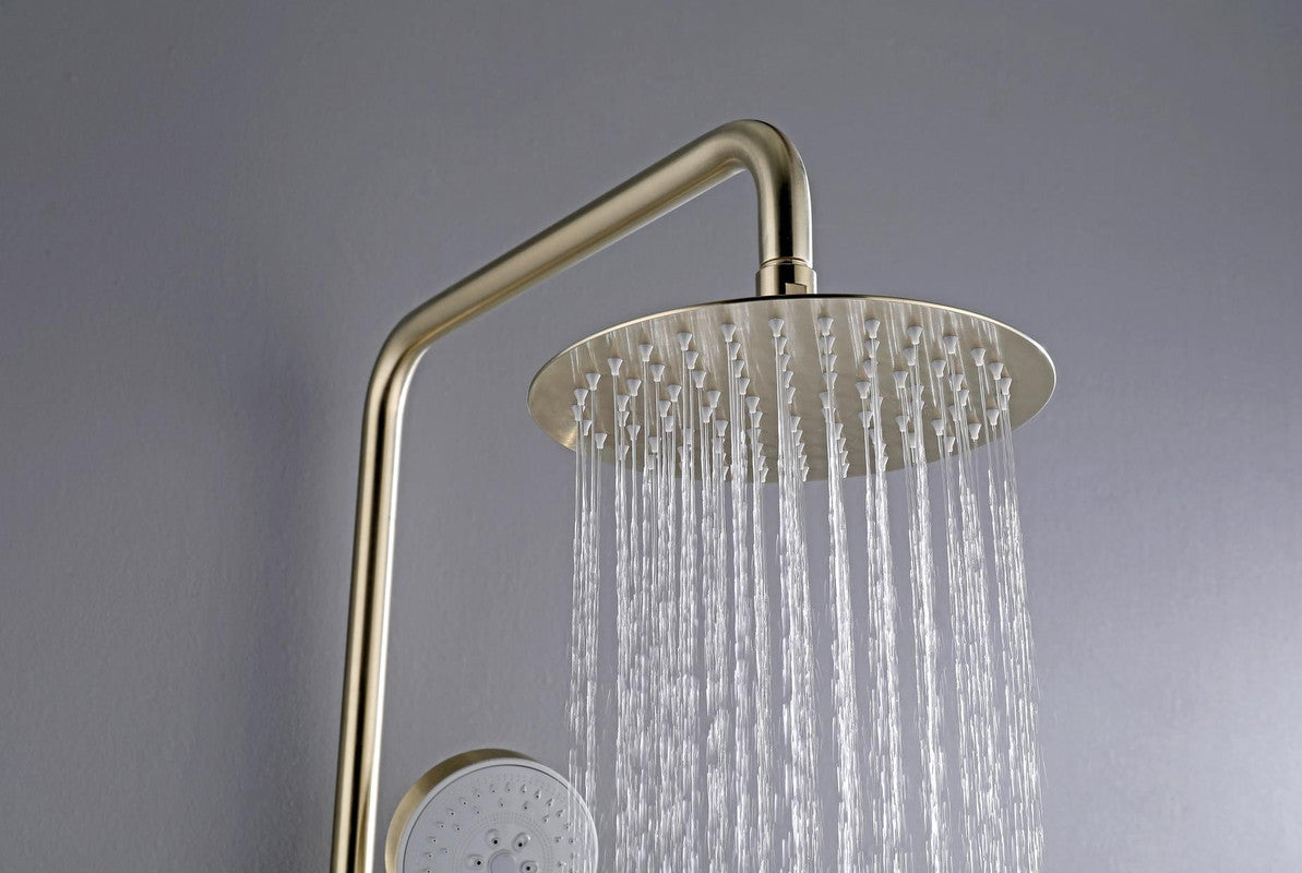 2023 Brushed Brass Gold Stainless Steel 304 made shower set with diverter 200 mm head sprayer hand held head
